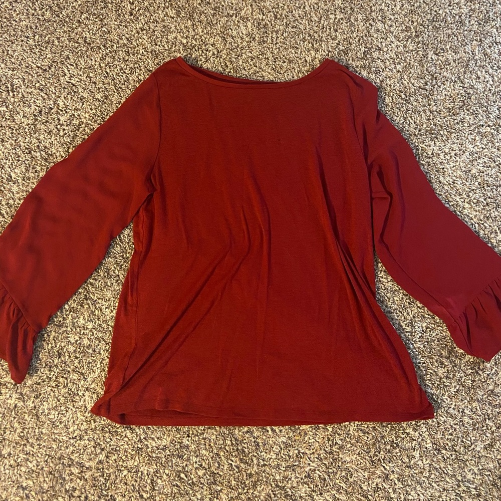 LOFT large bell sleeve shirt